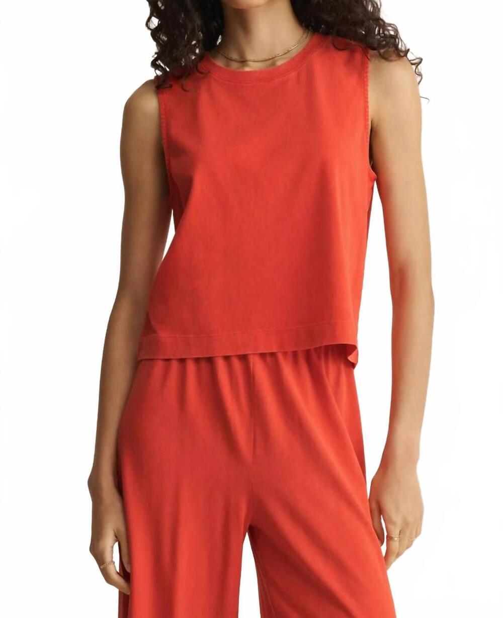 NEW Z SUPPLY women's sloane jersey muscle tank top in lychee